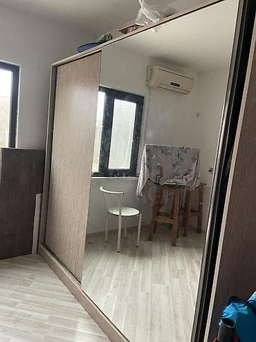 yataq dolab: 2 qapılı, Güzgülü, Bej, Taxta, Kupe, Düz dolab — 5