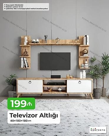 dekor ref: Məhsul: TV altlığı və jurnal masaları (Konforto) Televizor altlığı - — 1