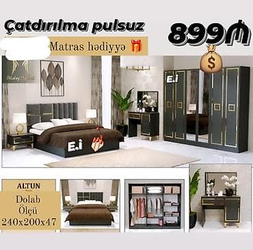Yataq otağı dəsti rəng seçimi var — 1