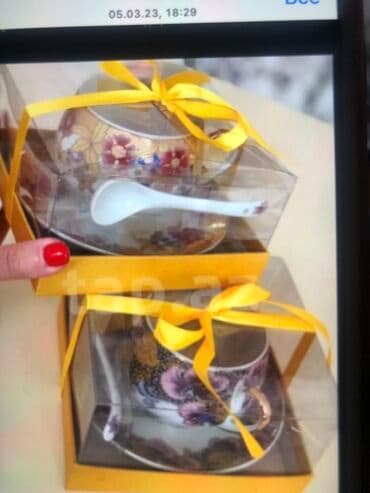 bir yaş tortları: Çay dəsti, rəng - Narıncı — 1