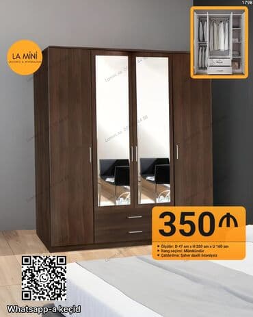 metbex şkafı: Açılan, Düz dolab, Qarderob, paltar dolabı — 1