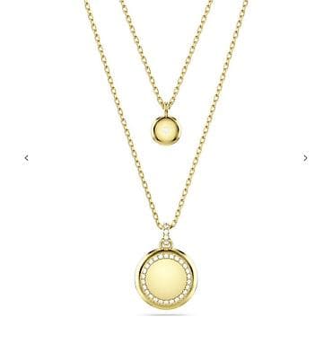 sep ucuz: Swarovski Sublima Katlı Kolye – iki qatlı dizayn - Rəng: Ağ daşlar — 5