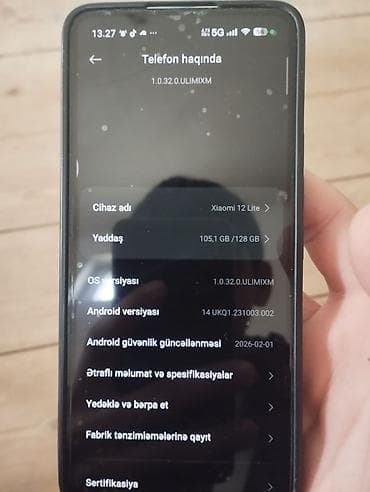 telefonlar ucuz qiymətə: Xiaomi 11 Lite, 128 GB, rəng - Göy, 
 Qırıq, Barmaq izi, İki sim kartlı — 4
