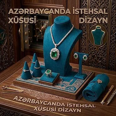 Личные вещи: Zərif zümrüd daşlı zərgərlik dəsti – Azərbaycanda istehsal, xüsusi — 1
