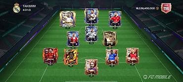 FC Mobile hesabı – güclü heyət və yüksək OVR - Komanda sxemi: 4-2-1-3