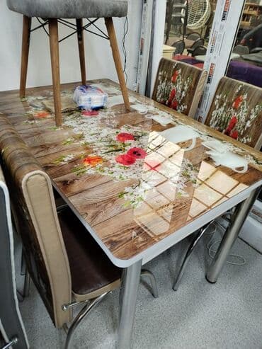 metbext moyka: Mətbəx üçün, Yeni, Açılan, Dördbucaq masa, 4 stul — 9