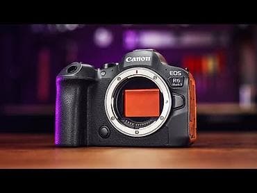 korpuslar: Canon EOS R6 Mark II güzgüsüz fotoaparat korpusu. Modelin üzərində — 1