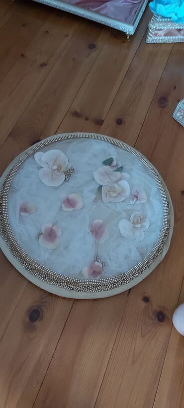 metbex tulleri: Tort qabi ve hediyye teqdim etmek ücün Zərif bəzəkli bu dekorativ — 3