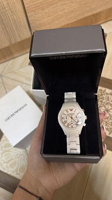 armanı saat: Emporio Armani qadın qol saatı A-klass yeni qutulu - Rəng: tam ağ — 3