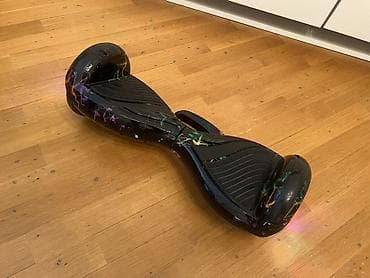 Elektrik nəqliyyatı: LED işıqlı hoverboard (öz-özünü balanslayan skuter) - Korpus: qara — 2