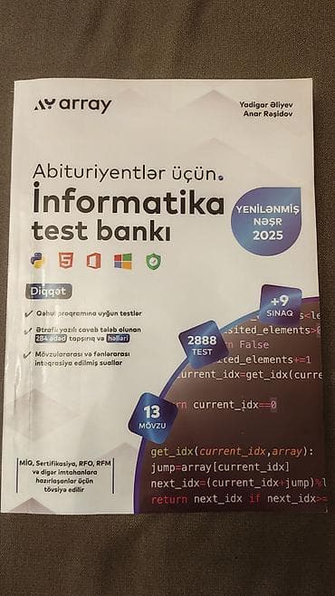 Azərbaycan dilində İnformatika test bankı 2025-ci il. İstifadə lalafo.az -da Azərbaycan dilində İnformatika test bankı 2025-ci il. İstifadə