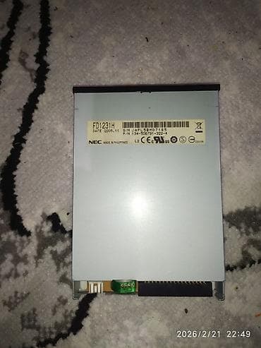 xarici sərt disk: NEC FD1231H 3.5" disket sürücüsü - Model: NEC FD1231H (etiketdə — 2