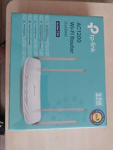 ucuz modemler: TP-Link Archer C50 AC1200 Dual Band Wi‑Fi Router Xüsusiyyətlər: - — 1