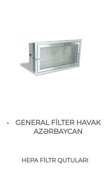 Salonun hava filterləri: General Filter Havak - İtalyan brendi olub hazırda Türkiyədə də — 7