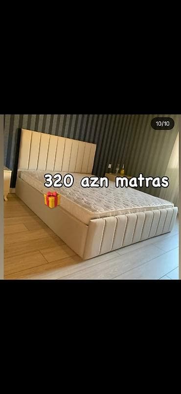 taxt dosekleri: Mebel dəsti – yumşaq başlıq və qutu bazalı çarpayı + matras - Rəng — 1