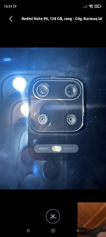 zenit e: Redmi Note 9S, 128 GB, rəng - Göy, Barmaq izi — 3