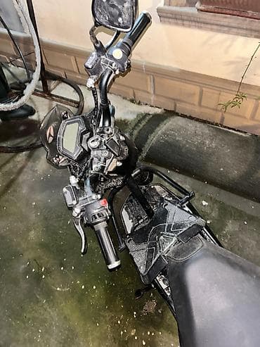 электро мотоцикл: Elektrik skuter/moped - Rəng: qara, aqressiv dizaynlı ön faralar və — 2