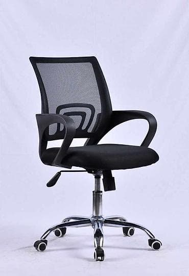 ofis üçün: Erqonomik ofis kreslosu – qara rəng - Nəfəsalan mesh kürəklik: Hava — 1