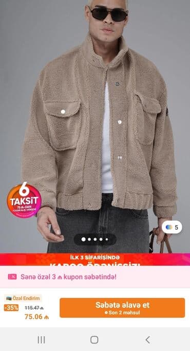 флисовые кофты бишкек: Kişi teddy üslublu jaket – bej rəng - Yumşaq, tüklü teddy/flis — 1