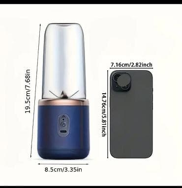 Mini blender – 6 bıçaqlı, paslanmayan polad bıçaqlar, 2 ədəd 400ml qab