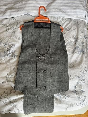 parça şalvarlar: Oğlan uşaqları üçün klassik üçlü kostyum dəsti şalvarı 81 sm qolu 50 — 3