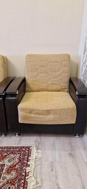 klassik divanlar: İşlənmiş, Di̇van-kravat, 2 kreslo, Bazalı, Açılan — 5