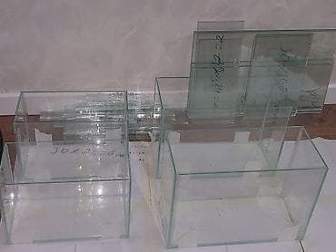 naxcivan heyvan elanlari: Şüşə akvariumlar və şüşə qutular dəsti - Material: şəffaf akvarium — 2