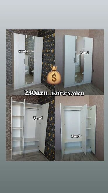 Masa və oturacaq dəstləri: Yeni, Açılan, Düz dolab, Qarderob, paltar dolabı