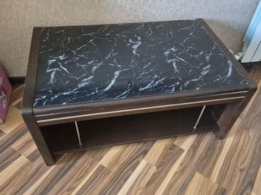 журнальный столик в гостиную: Журнальный стол, Мрамор, Прямоугольный стол — 2