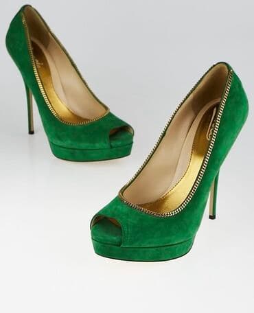 qadın oksfordları: Tuflilər, Gucci, Ölçü: 35.5, rəng - Yaşıl, İşlənmiş — 2