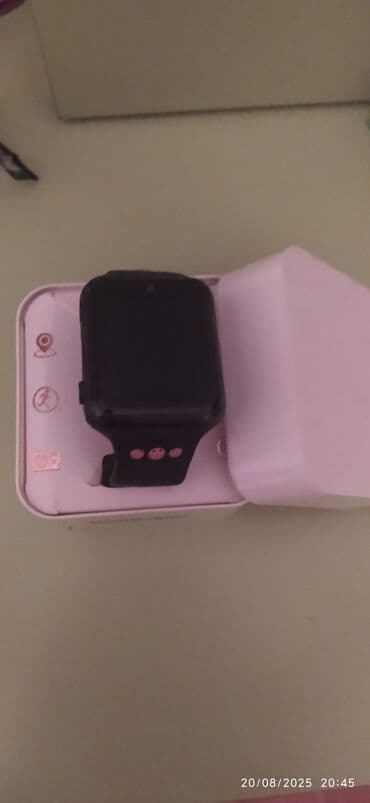 gps naviqator: Uşaq GPS ağıllı saatı - Kvadrat formalı sensor ekran - Qara rəngli — 1