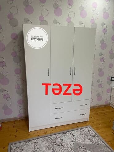 laminat qiyməti: Yeni, Açılan, 3 qapılı Düz dolab, Şifonyer, Azərbaycan — 4