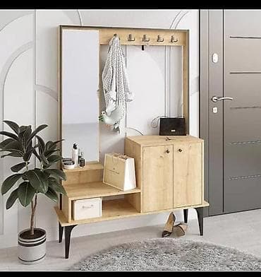 mini şkaf: Yeni, 2 qapılı, Güzgülü, Digər rəng, Digər material, Açılan, Düz dolab — 1