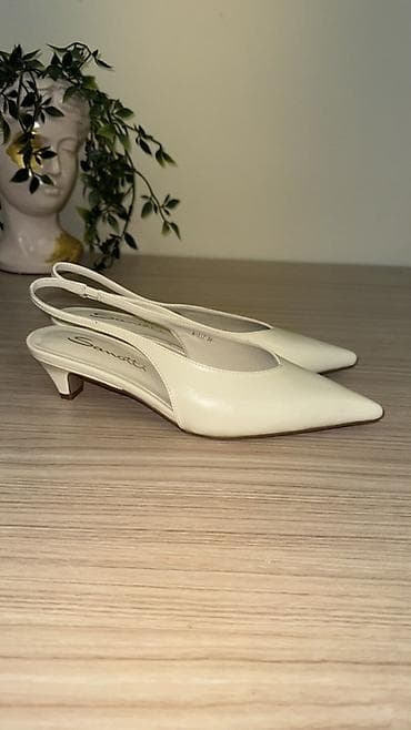 e8 kit: Zərif qadın ayaqqabısı – Sanotti brendi - Model: Slingback (arxası — 1