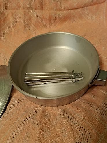 çuğun tava: Alüminium qapaqlı tava/kazan - Material: qalın alüminium gövdə, metal — 2