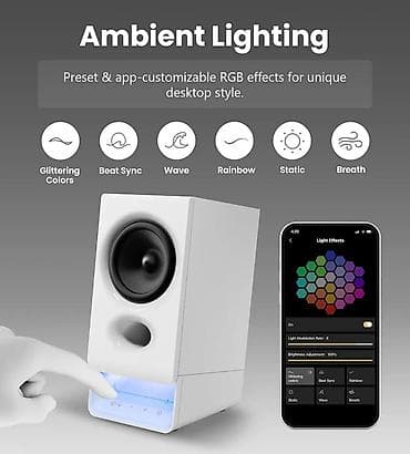 qulaq: Edifier R20BT White - Həm yığcam, həm maksimum funksional akustika — 4