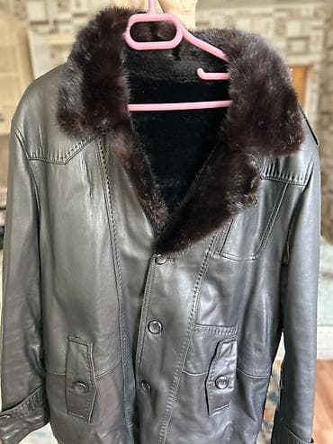 Kişi üçün dəri palto - Material: təbii dəri, iç hissə isti