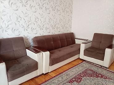 i̇ki yerli divan: 3-lü yumşaq mebel dəsti – divan və 2 kreslo - Tərkibi: 1 ədəd 3 — 2