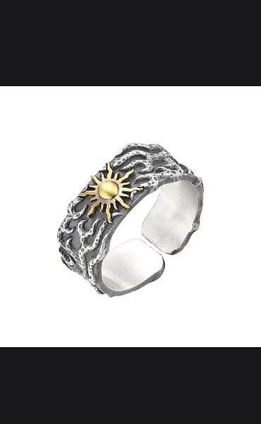 Günəş formalı, barmaq ölçüsünə uyğun tənzimlənə bilən qadın üzüyü — 4