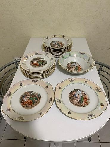 versace servis: Nahar dəsti, rəng - Qızılı, Farfor, Almaniya — 2