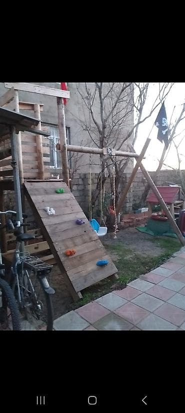 Детский мир: Башня с качелями.саморазбор и самовывоз.Uşaqlar üçün həyət oyun — 1
