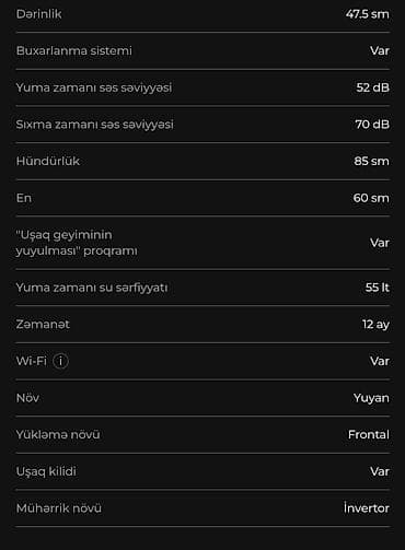 macbook m1 ikinci el: QUTUSUNDAN ÇIXARILMAYIB. LG F2V9GW9P paltaryuyan maşın – qrafit rəng — 3