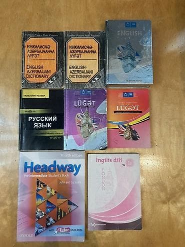 Dəst halında dil kitabları və lüğətlər Tərkib: - 2 ədəd