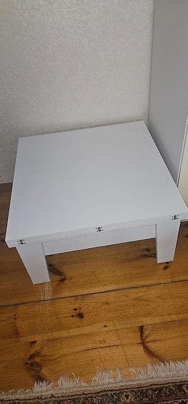 uşaq stullari: Qonaq otağı üçün, İşlənmiş, Transformer, Kvadrat masa, 6 stul — 2