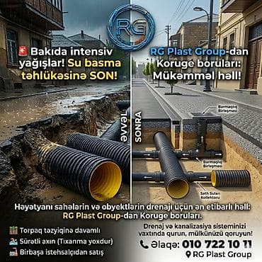 lis dəmir: Su borusu, Qofralı, Plastik, 350 mm, Yeni — 1