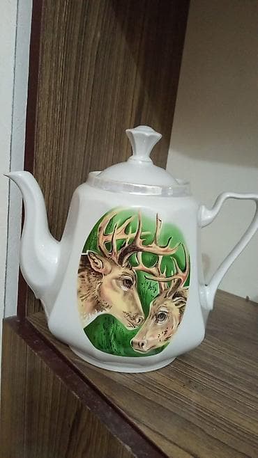 2 ton: Yeni, rəng - Ağ, Dəm caydanı, Farfor, 3-dən çox l — 3