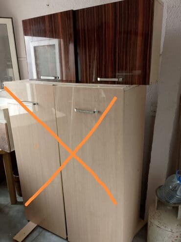 madeyra mebel dolablar: Usdeki 20 azn - Material: laminat/MDFlam - Rəng: tünd qəhvəyi, taxta — 1