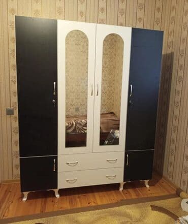 бу кровати: Yeni, Açılan, 4 qapılı Düz dolab, Qarderob, paltar dolabı, Azərbaycan — 24