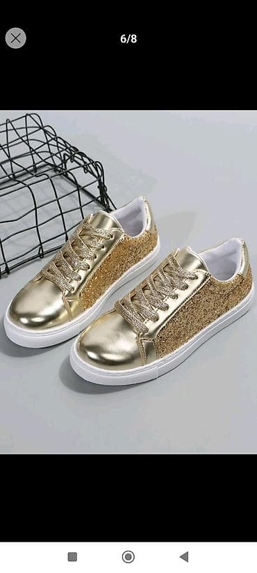 ket ayaqqabilar: Размер: 39, цвет - Золотой, Новый — 4