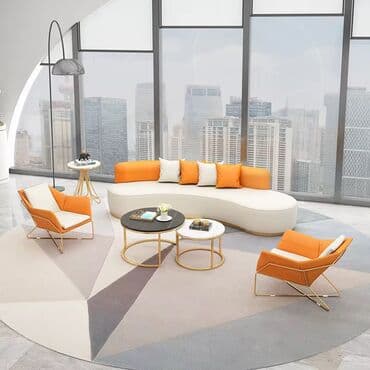 Müasir dizaynlı oturma dəsti - S-şəkilli modul divan: bel hissəsi